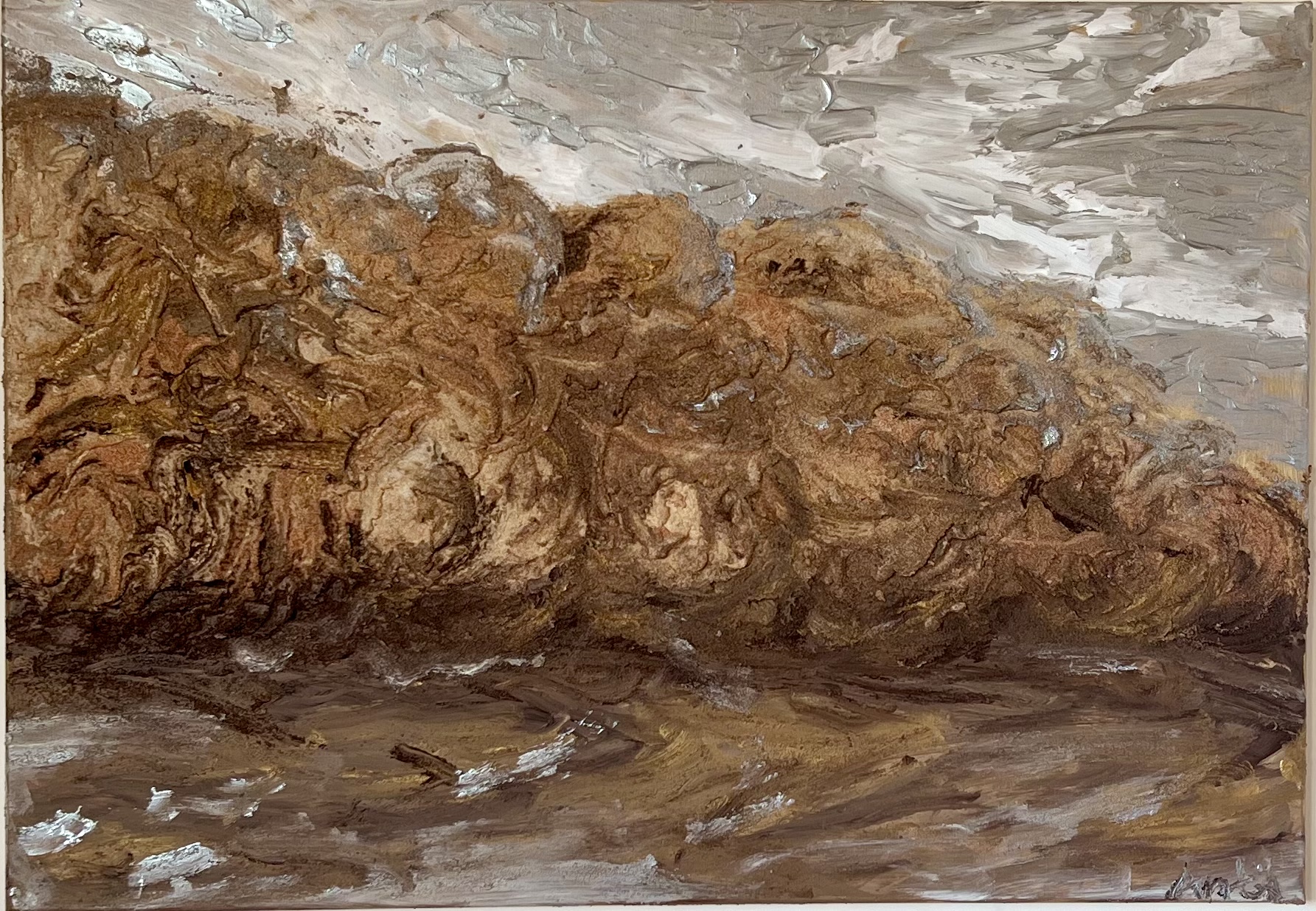 Písečná bouře | Sandstorm, 100x70, acrylic on canvas, 2022