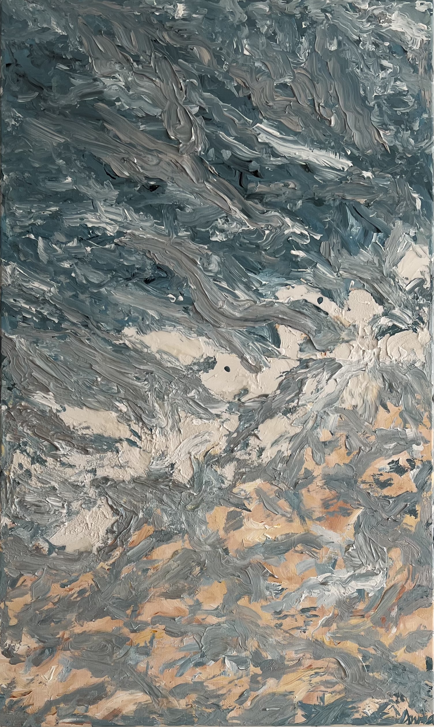 Pacifik | Pacific ocean, 60x100, acrylic on canvas, 2021